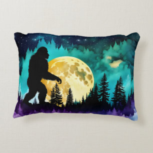 Sasquatch Full moon on the Mountain II Accent Pillow