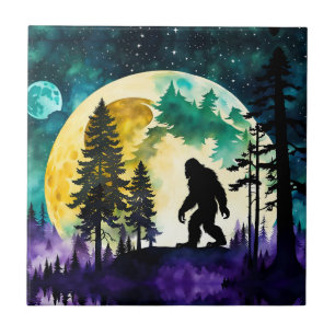 Sasquatch Full moon Tile