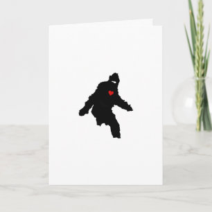 Sasquatch Heart Valentine Holiday Card