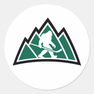 Sasquatch Hockey 1" round sticker (sheet of 20)