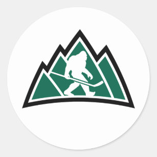Sasquatch Hockey 3" round sticker (sheet of 6)