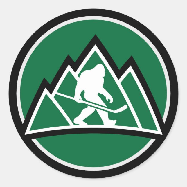 Sasquatch Hockey Sticker - Away (Front)
