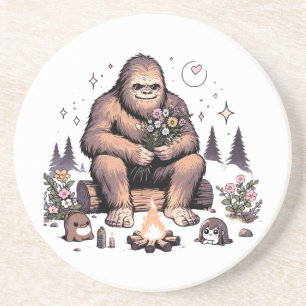 Sasquatch Holding Flowers Coaster