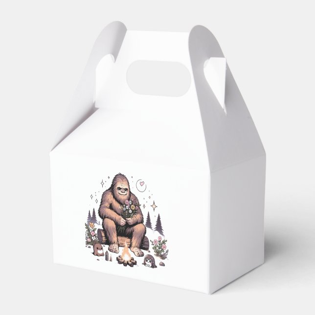 Sasquatch Holding Flowers Favor Box (Front Side)