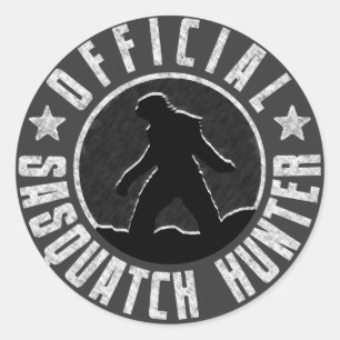 Sasquatch HUNTER Circle logo Classic Round Sticker