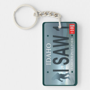 Sasquatch License Plate Keychain