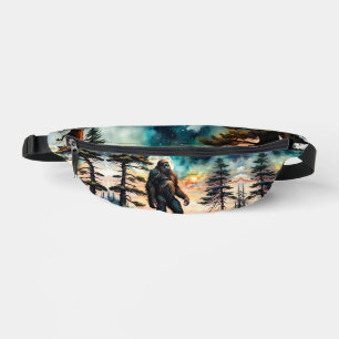 Sasquatch on a Forest Ridge Above Ocean Fanny Pack