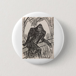 Sasquatch on a Stroll 2 Inch Round Button