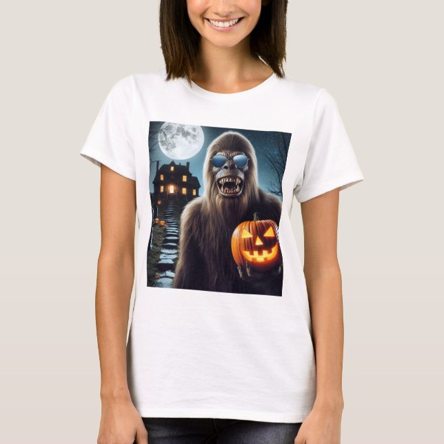 Sasquatch on Halloween T-Shirt (Front)