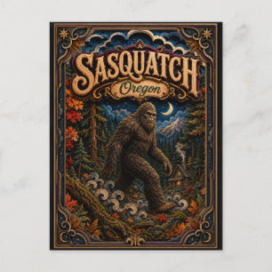 Sasquatch Oregon Popcut Legends Postcard