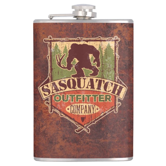 Sasquatch Outfitter Company Hip Flask (Front)