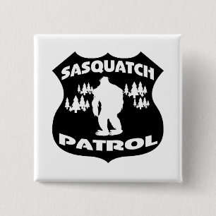 Sasquatch Patrol Forest Badge 2 Inch Square Button