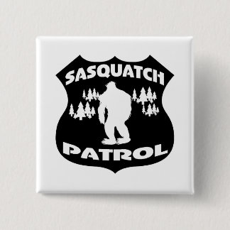 Sasquatch Patrol Forest Badge 2 Inch Square Button
