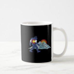 Sasquatch Retro State Flag Colorado Rocky Mountain Coffee Mug