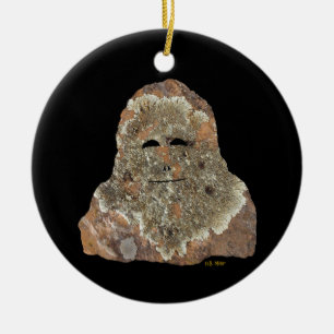 Sasquatch Rock Art Ceramic Ornament