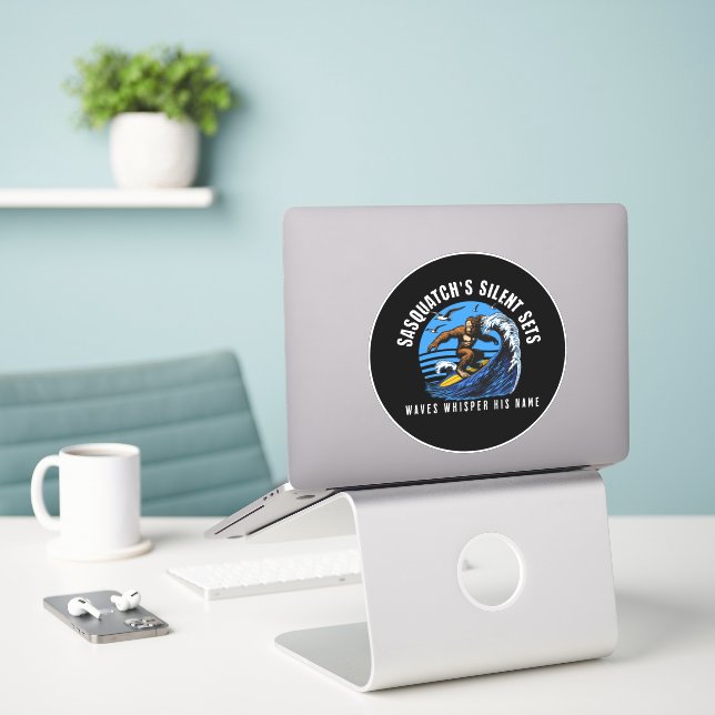 Sasquatch’s Silent Sets Surfing Bigfoot Black (Laptop On Desk)