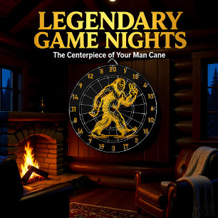 Sasquatch Says: Aim for Glory Dartboard