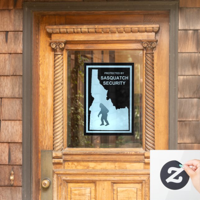 Sasquatch Security - Idaho Window Cling (Home Door)