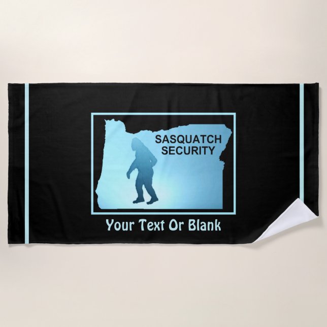 Sasquatch Security - Oregon Beach Towel (Front)