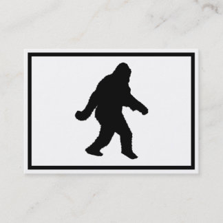 Sasquatch Squatchin' Silhouette Business Card