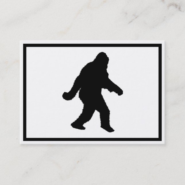 Sasquatch Squatchin' Silhouette Business Card (Front)