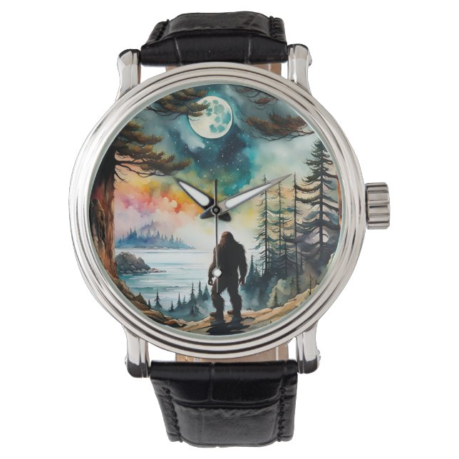 Sasquatch Standing on Ridge overlooking the Ocean Watch (Front)