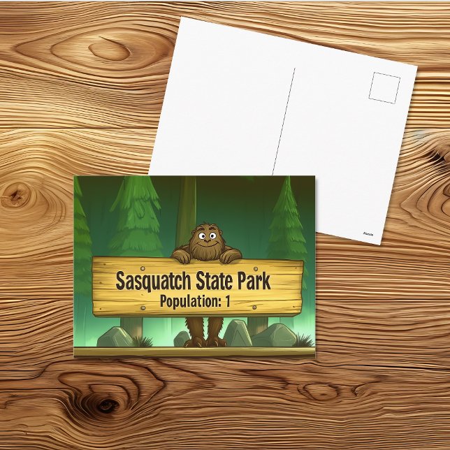 Sasquatch State Park Postcard – Funny Bigfoot (Creator Uploaded)