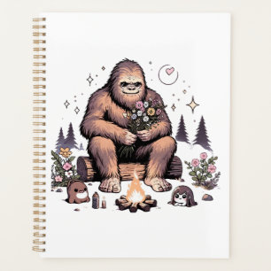 Sasquatch tenant des fleurs