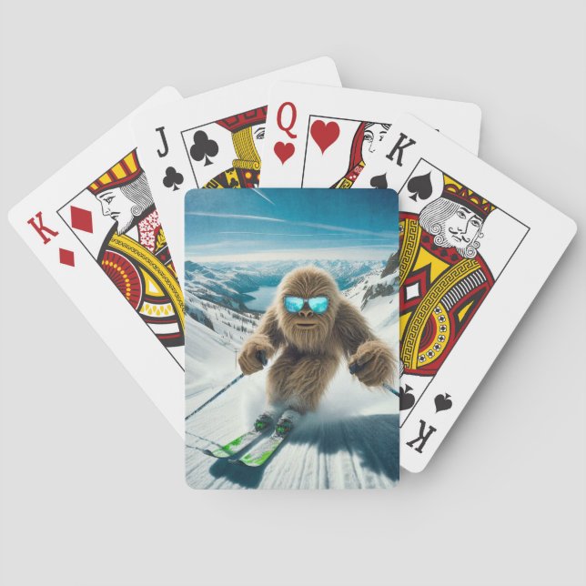 Sasquatch the Skier Playing Cards (Back)