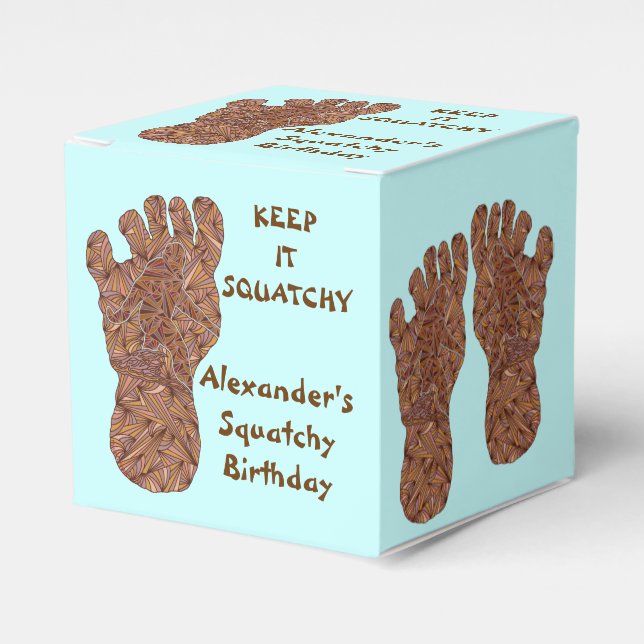 Sasquatch Track Bigfoot Fun Favor Box (Front Side)