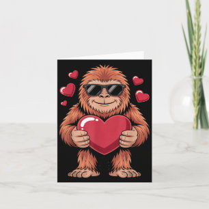 Sasquatch Valentine's Day - Bigfoot Heart Sungles Card