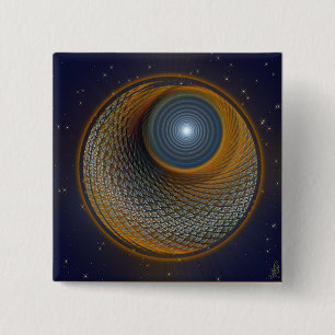 Sassafras Beaver Moon 2 Inch Square Button