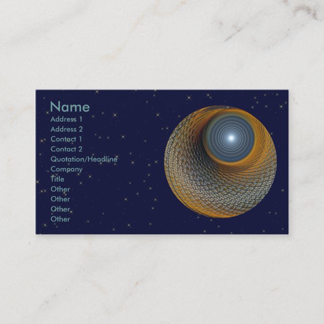 Sassafras Beaver Moon Business Card (Front)