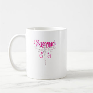 Sassenach Dragonfly Celtic Pink Scottish Gift  Coffee Mug