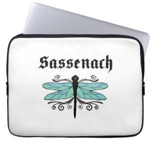 Sassenach Dragonfly Outlander Amber Blue Gift Tee Laptop Sleeve