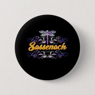 Sassenach Outlander Blue Dragonfly 2 Inch Round Button