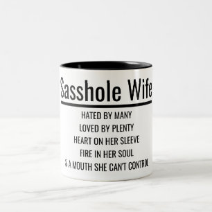 Sasshole Wife Two-Tone Coffee Mug