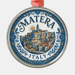 Sassi di Matera Italy Metal Ornament
