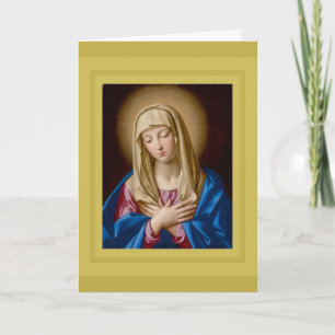SASSOFERRATO, MADONNA IN PRAYER HOLIDAY CARD
