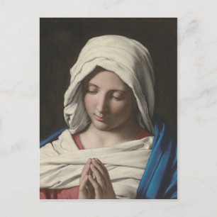 Sassoferrato - Madonna in prayer Postcard