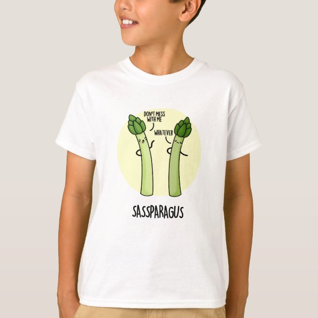 Sassparagus Funny Asparagus Vegetable Pun  T-Shirt (Front)