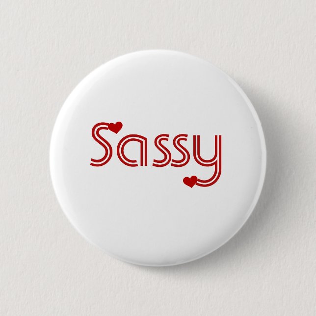 Sassy 2 Inch Round Button (Front)