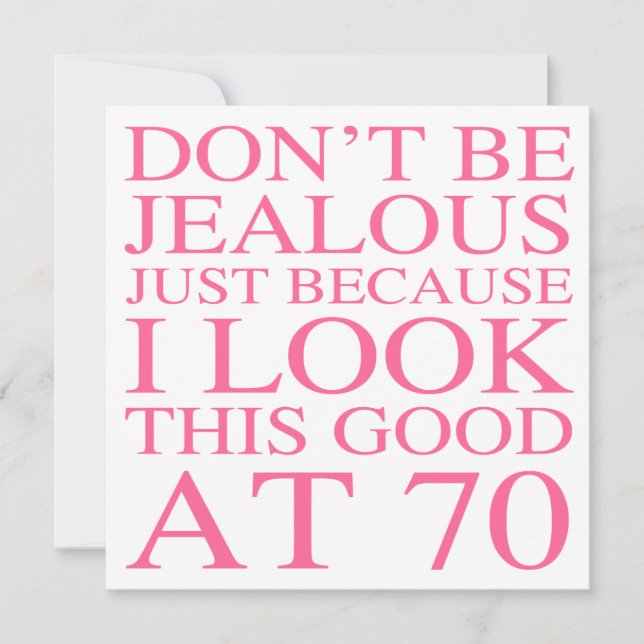 Sassy 70th Birthday For Women Card (Front)