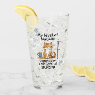 Sassy and Cute Orange Cat Glass