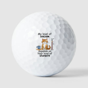 Sassy and Cute Orange Cat Golf Balls