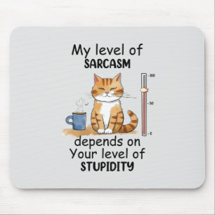 Sassy and Cute Orange Cat Mouse Pad