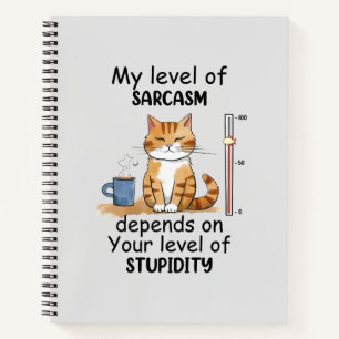 Sassy and Cute Orange Cat Notebook