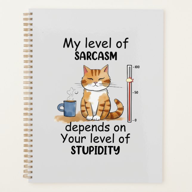Sassy and Cute Orange Cat Planner (Front)