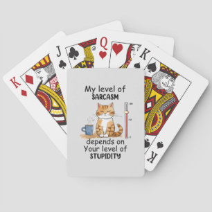 Sassy and Cute Orange Cat Playing Cards