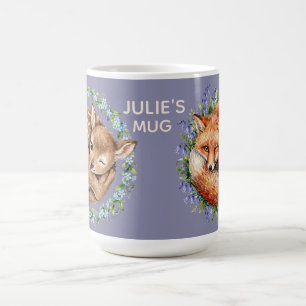 Sassy Animals Circular Flower bed-Fox & Fawn Coffee Mug